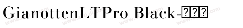 GianottenLTPro Black字体转换 GianottenLTPro Black字体转换